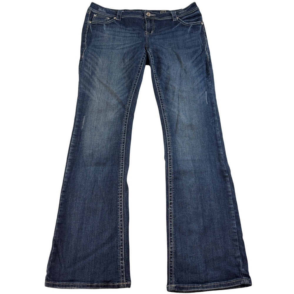Y2K Grace in LA Bootcut Jeans Embellished Rhinestone Women's Size 15/31 Grunge